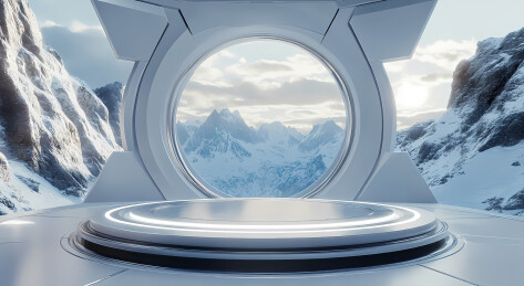 科技感展台背景