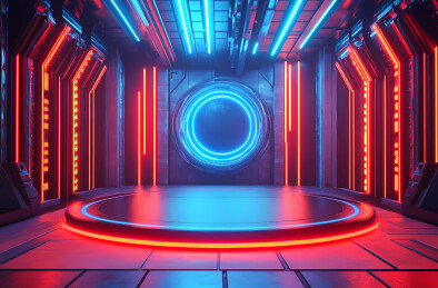 科技感展台背景