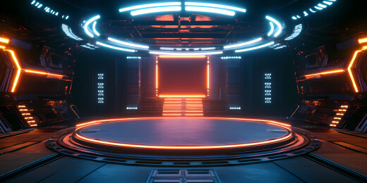 科技感展台背景