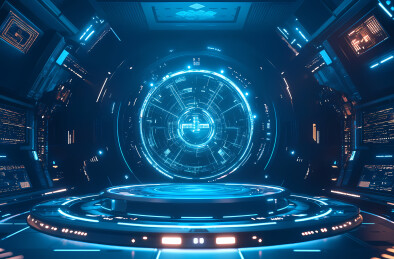 科技感展台背景