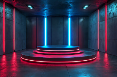 科技感展台背景