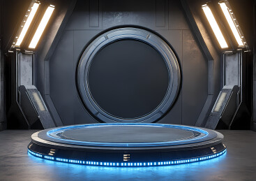 科技感展台背景