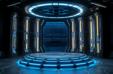 科技感展台背景