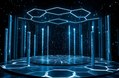 科技感展台背景