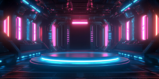 科技感展台背景