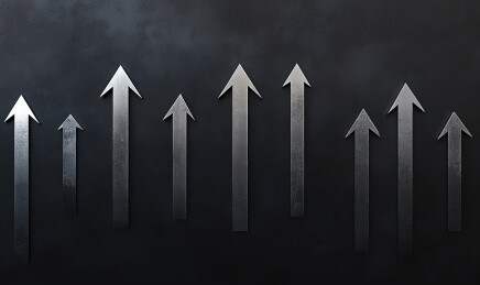 黑色背景上箭头符号的特写镜头