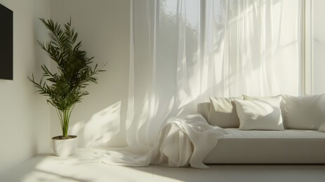 简约室内白墙沙发海报背景