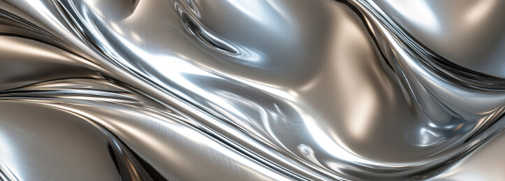 黑色背景下的金属特写镜头