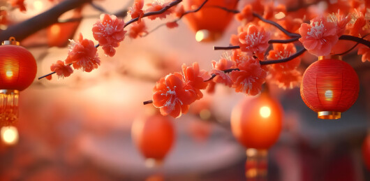 3D中式新年春节灯笼场景