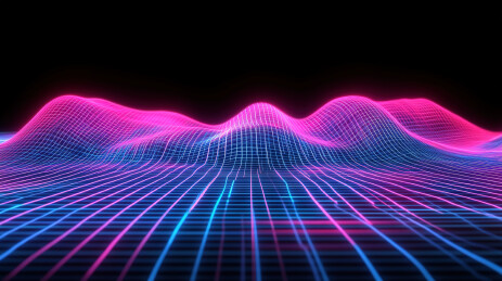 蓝色背景下照明设备的特写镜头