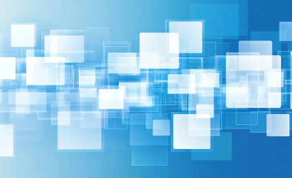 蓝色背景下抽象图案的特写镜头