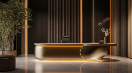 豪华办公室室内设计3D渲染