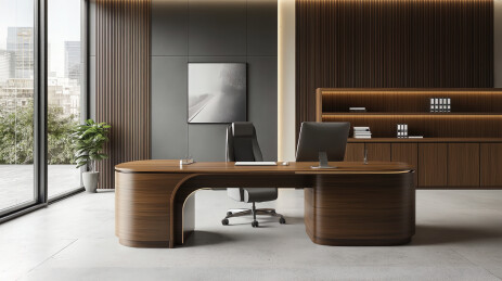 豪华办公室室内设计3D渲染