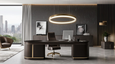 豪华办公室室内设计3D渲染