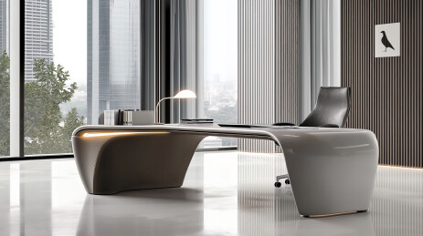 豪华办公室室内设计3D渲染