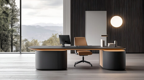 豪华办公室室内设计3D渲染