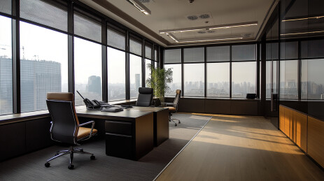 豪华办公室室内设计3D渲染