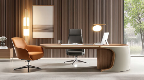 豪华办公室室内设计3D渲染