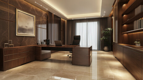 豪华办公室室内设计3D渲染