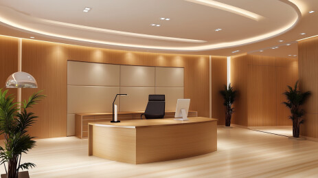 豪华办公室室内设计3D渲染