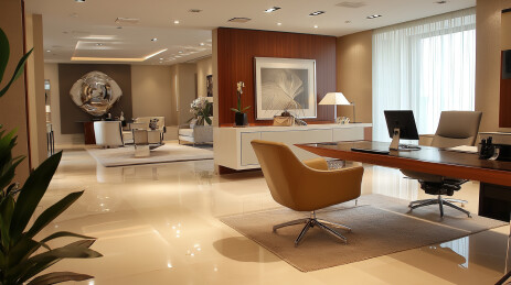 豪华办公室室内设计3D渲染