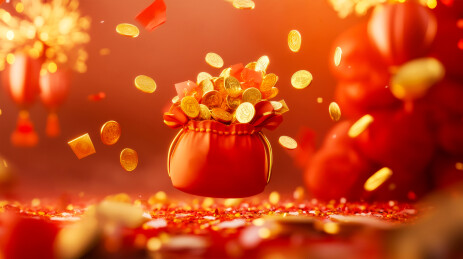 节日氛围3D红包