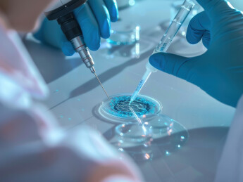 医护人员进行DNA研究和分析