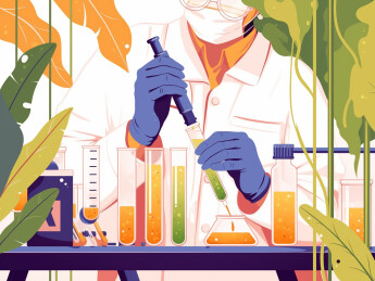 试管针管化学生物实验创意插画设计