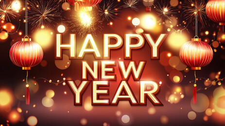 中国新年happy new year海报