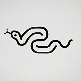 扁平风格的蛇形图案