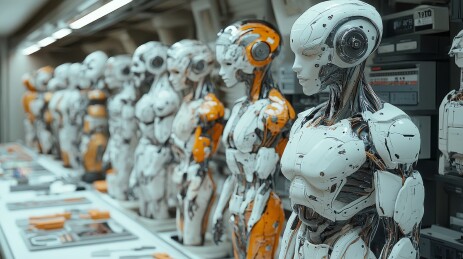 科幻机器人方阵