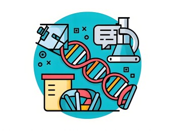 生物医药基因工程插画配图