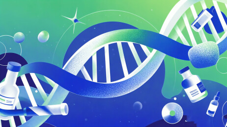 生物科技元素展板海报