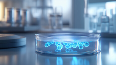 玻璃器皿培养细胞3D场景
