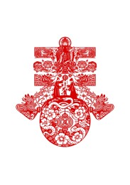 蛇年剪纸风春字字绘