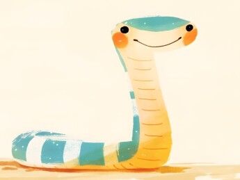 蛇年可爱蛇插画