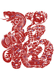 “福”字绘插画