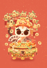 2025蛇年海报-招财进宝