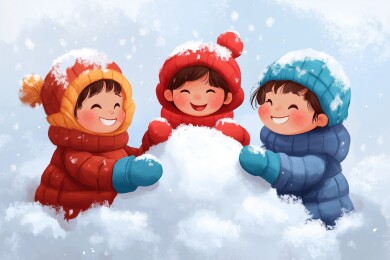 一起来堆雪城堡