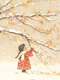 二十四节气冬天人物插画