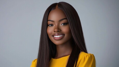 棕色长发的美丽女孩