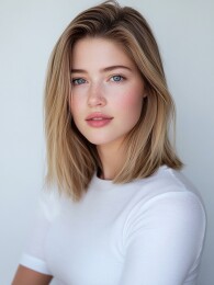 金色弯曲头发的青少年年轻女性