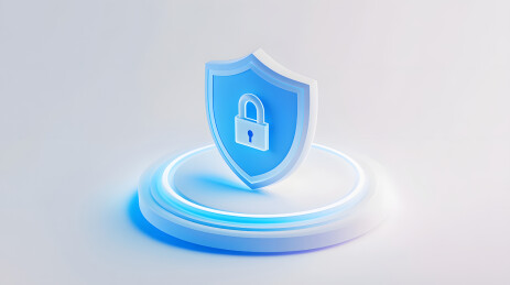 科技毛玻璃质感安全盾牌