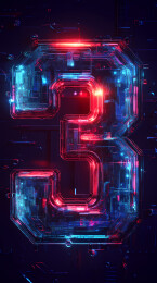 3D立体倒计时数字