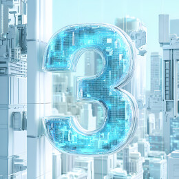 3D立体倒计时数字
