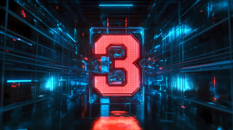 3D立体倒计时数字