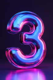 3D立体倒计时数字
