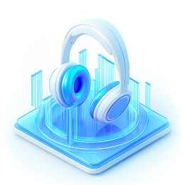 科技行业3D毛玻璃质感图标