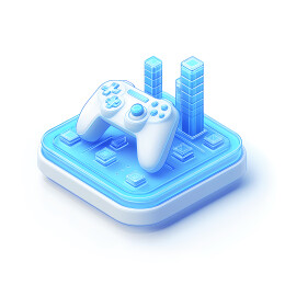 科技行业3D毛玻璃质感图标