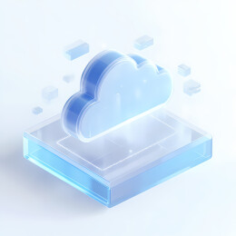 科技行业3D毛玻璃质感图标